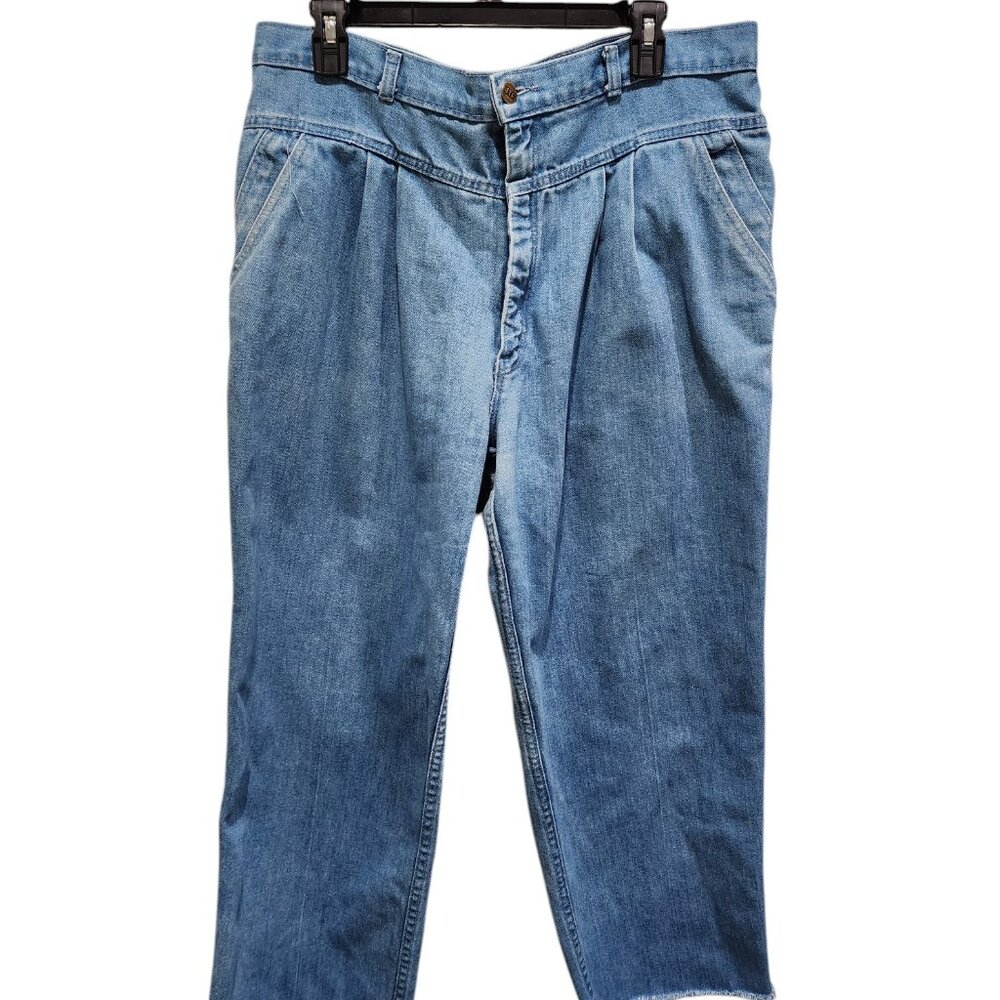 Vintage JTF Women's Jeans Size 34 Blue Wide Leg Made in Canada